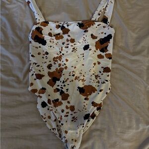 Buddy Love Cow Print One Piece Swimsuit